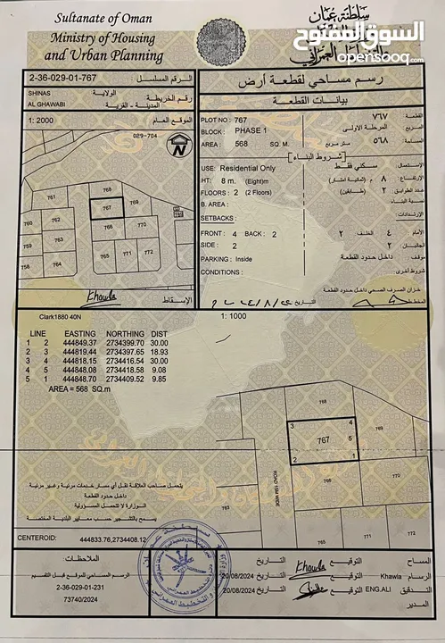 مخطط اراضي سكنيه في ولايه شناص منطقه الغوابي شرق الشارع العام قريبه من شارع الخدمات قريبه من منازل