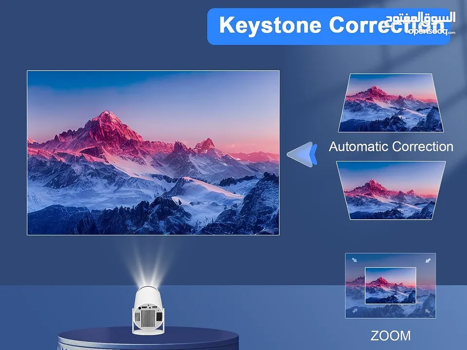 Universal HY300 Ultra HD High Dynamic Range 180 Degree Flip Portable Projector بروجكتور محمول