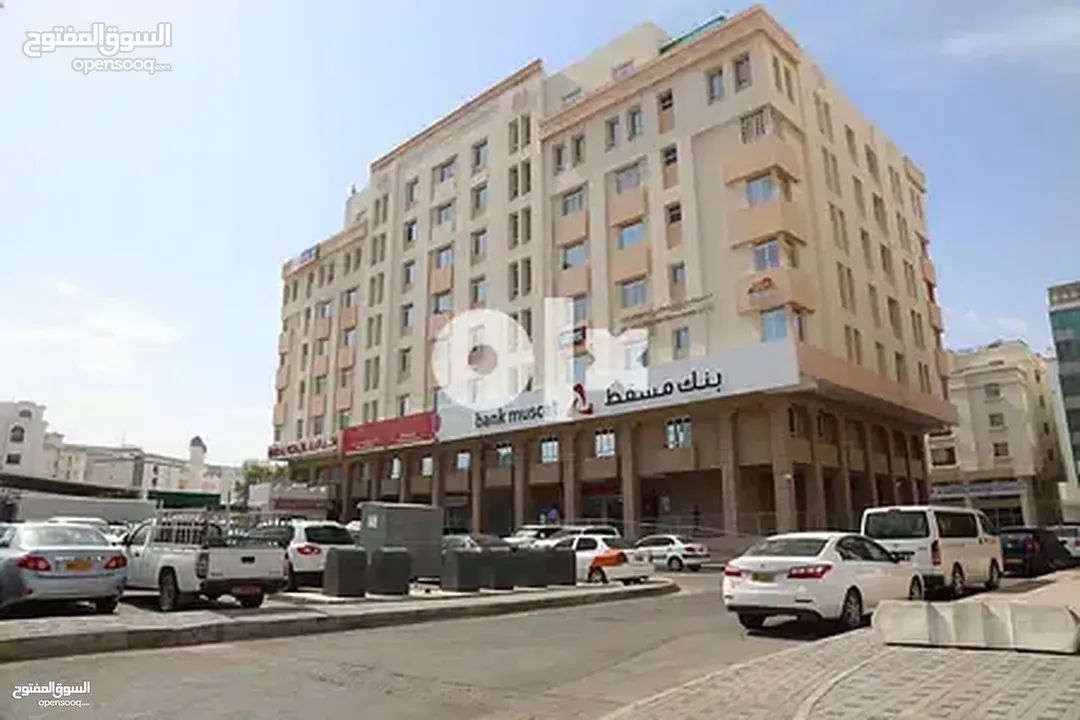 Quality 1 Bedroom flats at MBD, above Bank Muscat.