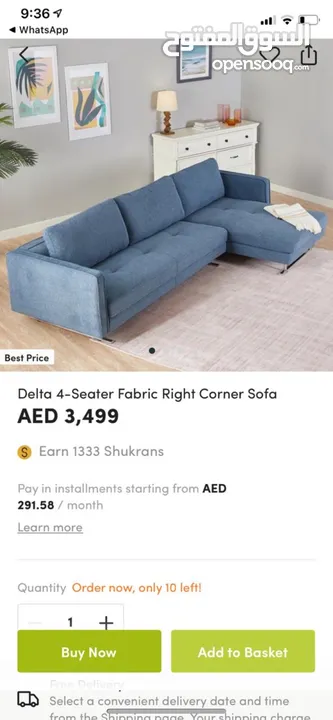 Sofa-corner 4 seater from home center and coffee table
