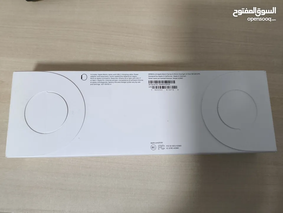 للبيع ابل واتش سيريس 9 (45mm) جديدة  (شريتها قبل المقاطعة)