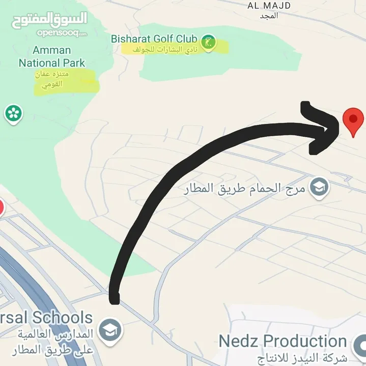 ارض على طريق المطار خلف المدارس العالمية 918 متر من المالك مباشره سكن أ خاص تصلح لبناء فيلا