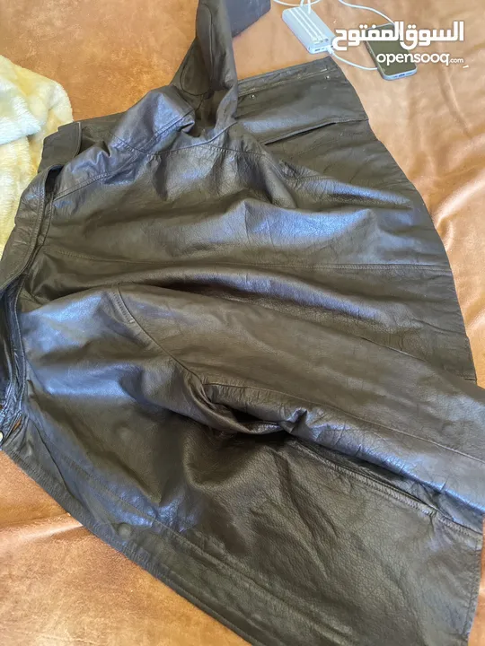جاكيت جلد hidesign leather jacket