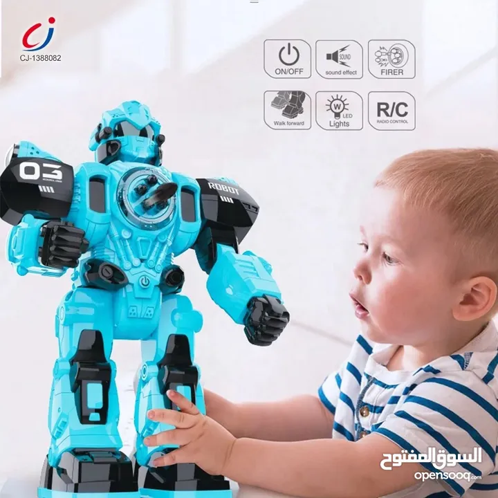 العاب روبوتات للاطفال تحكم عن بعد مع اصوات واضاءة