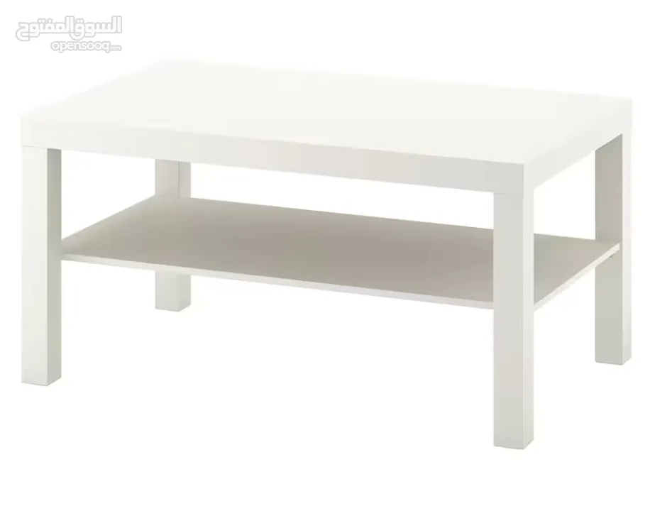 Stylish, minimal white coffee table