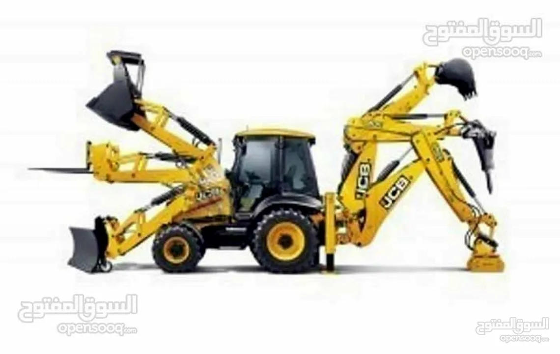 حفار جي سي بي لليجار jcb وجرافه وحفاره عجل