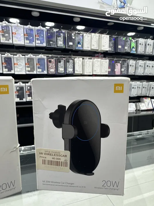 قاعدة شحن لاسلكي من شركة شاومي بقوة 20 واط على التابلوه او شفرات المكيف Mi wireless car charger(20W)