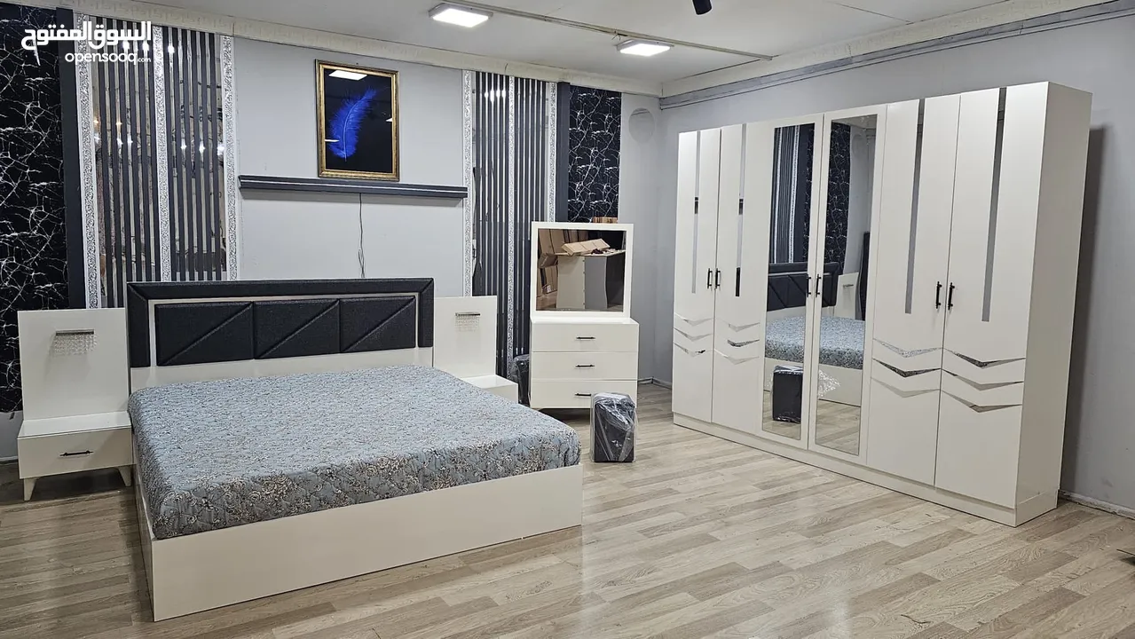 غرف نوم تركي 7 قطع شامل تركيب ودوشق الطبي مجاني