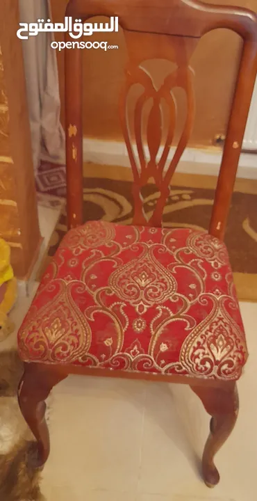 كراسي سفره  عدد 6  زان