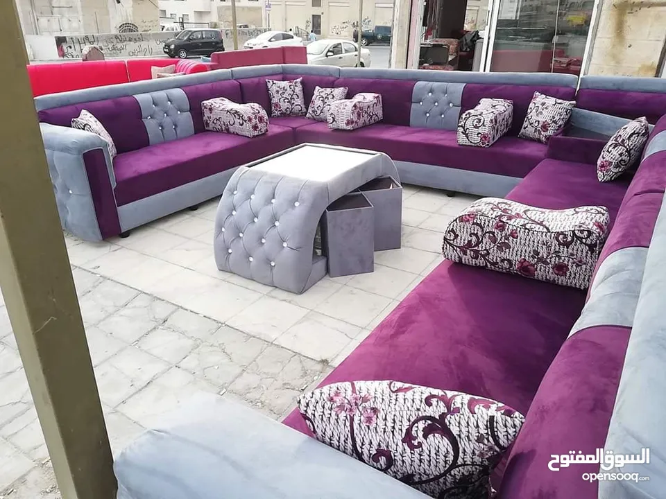 جلسات خليجية 20 مقعد طقم طربيزات ومراكي + 15 قورن