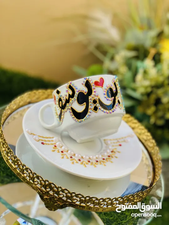 دلات قهوة وفناجين ومناديل ام العريس وغيرها