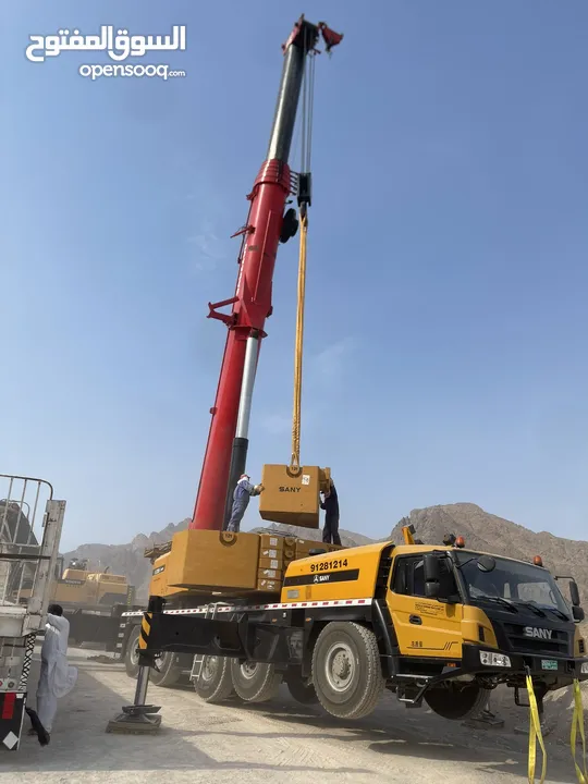 220-160-130-100-80-50-30 ton PDO/ OXY approved cranes available on reasonable rent in muscat