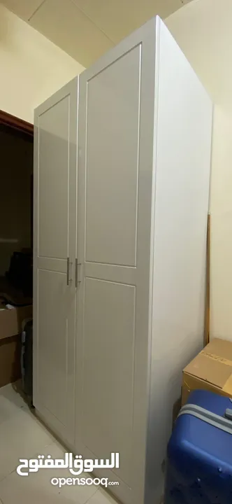 2-Door wooden wardrobe in very good condition
