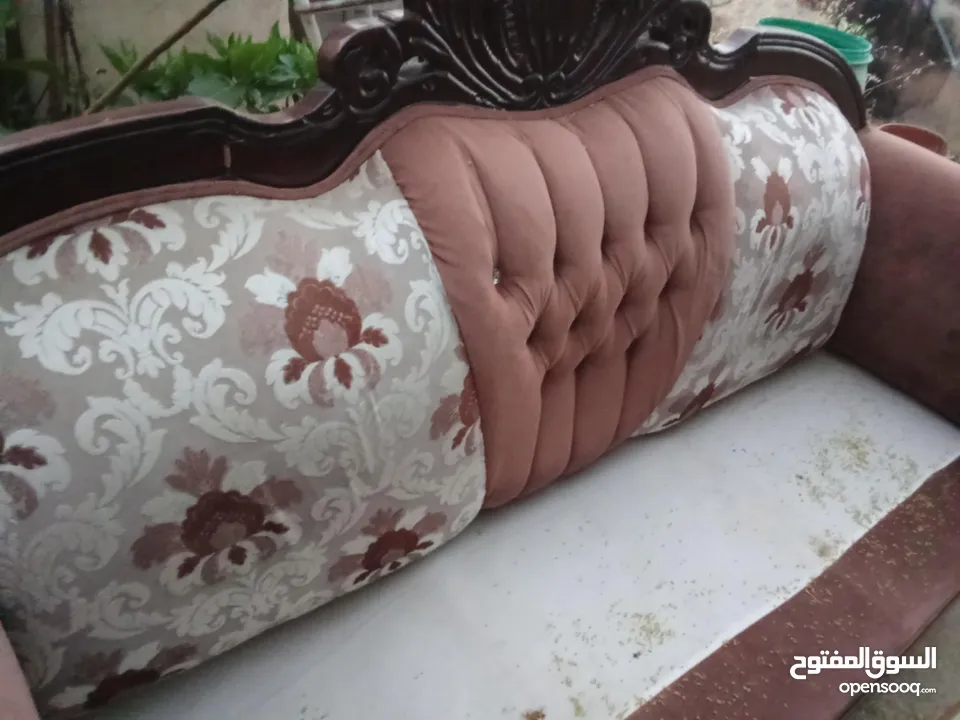 طقم كنب خشب زان اصلي ثقيل في عمان