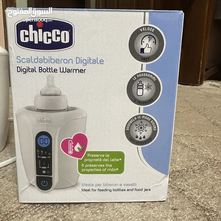 جهاز تسخين الرضاعة للبيبي ديجيتال Chicco bottle    السعر 20 دينار warmer