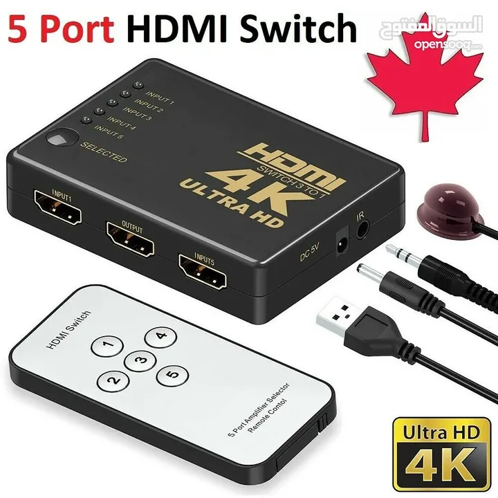 موزع خمس مداخل HDMI