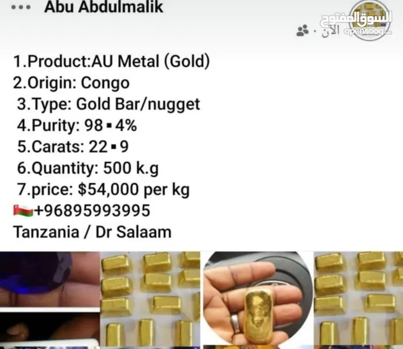 استثمر في مجال التعدين الذهب الخام Invest in Gold/Bullion