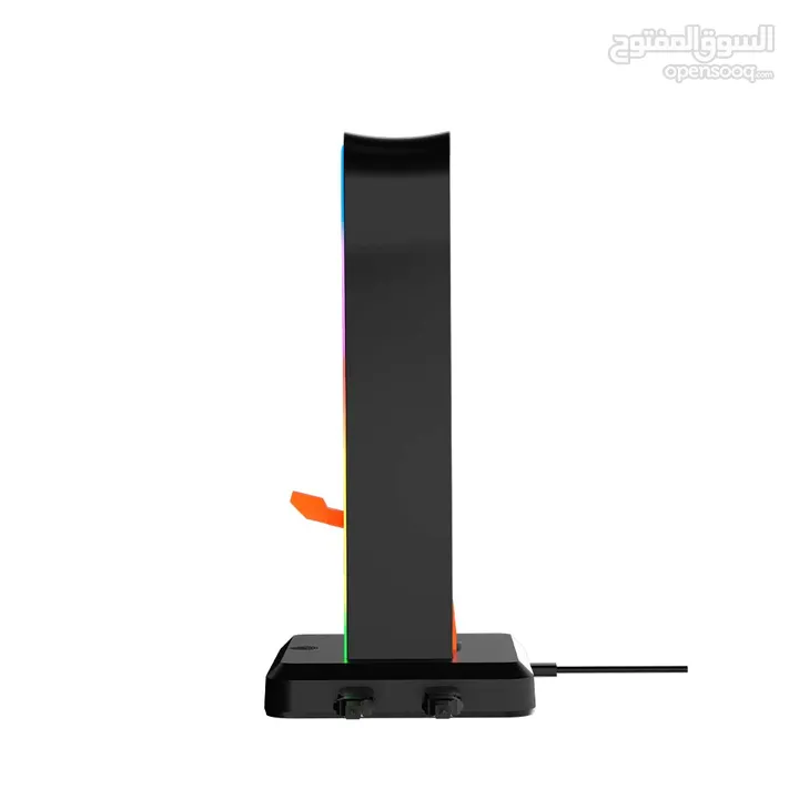Meetion U002 RGB Stand For Gaming Headset حامل قاعدة سماعات مضاءة مع مداخل