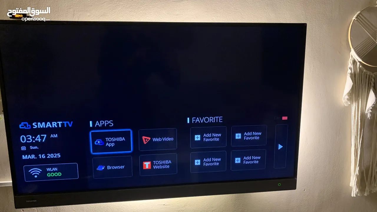 تلفزيون Toshiba بحالة ممتازة استخدام سنتين سمارت 4k للبيع