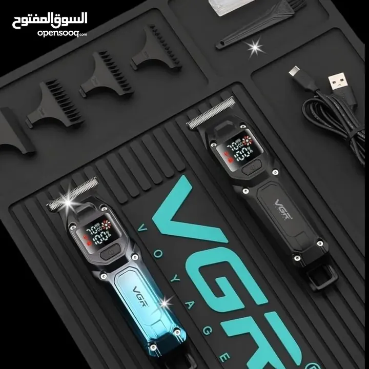 ماكينة الحلاقة الاحترافية VGR V-964 شحن USB مريح وسريع في أي مكان