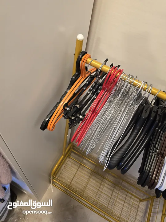 Metal Golden Rack with Hangers