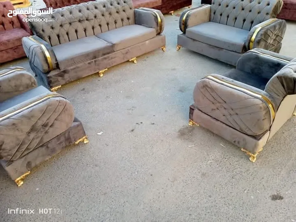 طقم ستيل فل كبتونيه 7 مقاعد