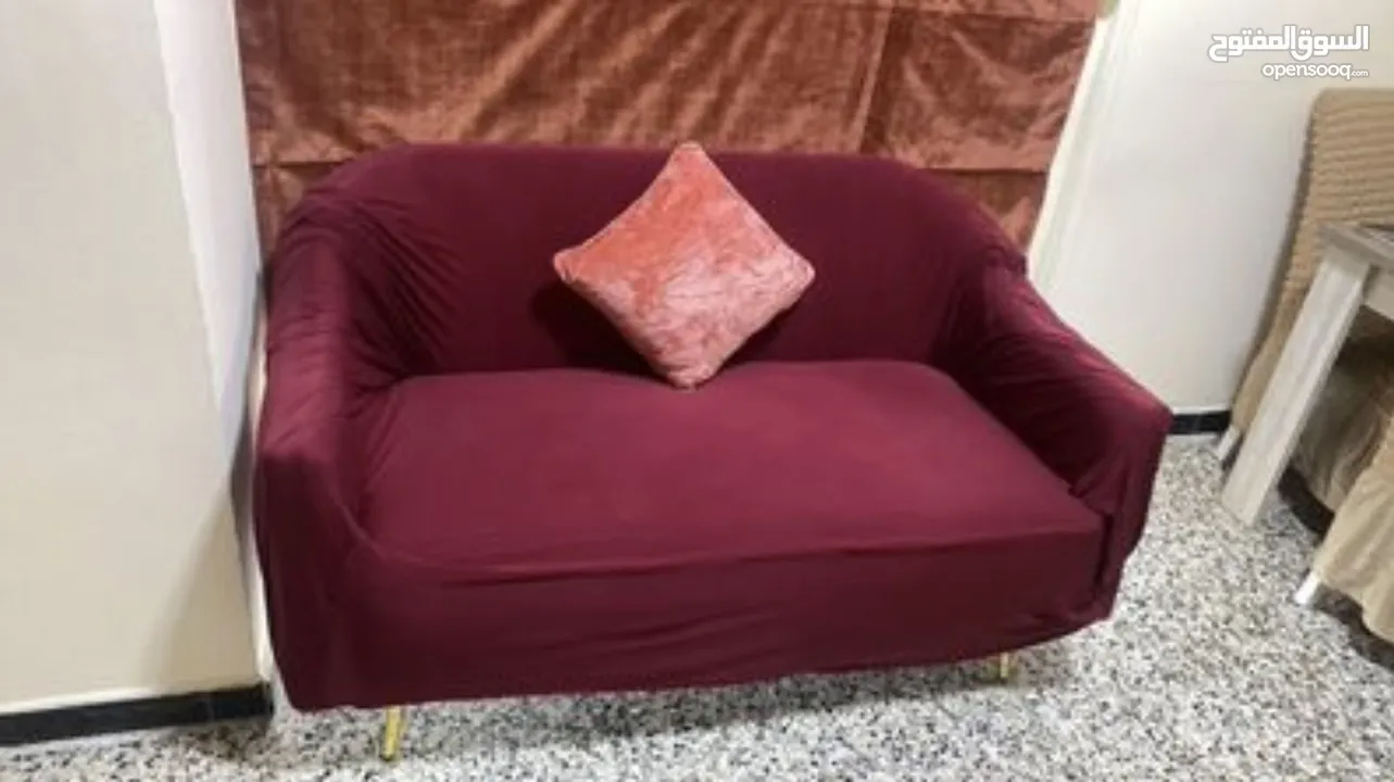 Sofas 3+2+1 red color