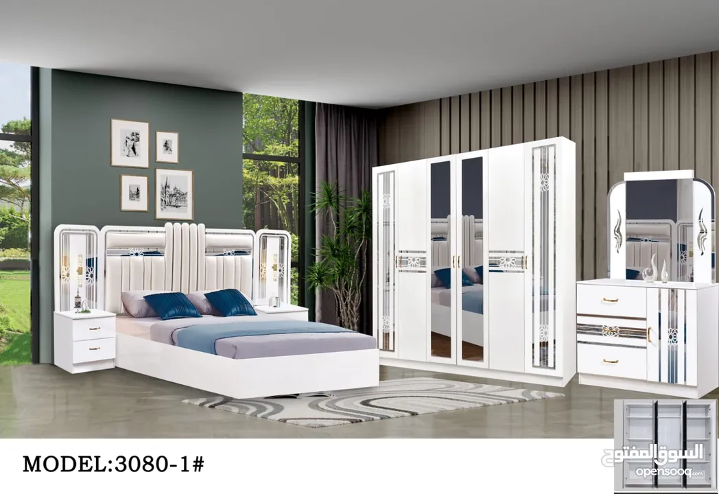 غرف نوم 7 قطع مع دوشج/BEDROOM SET 7 pieces