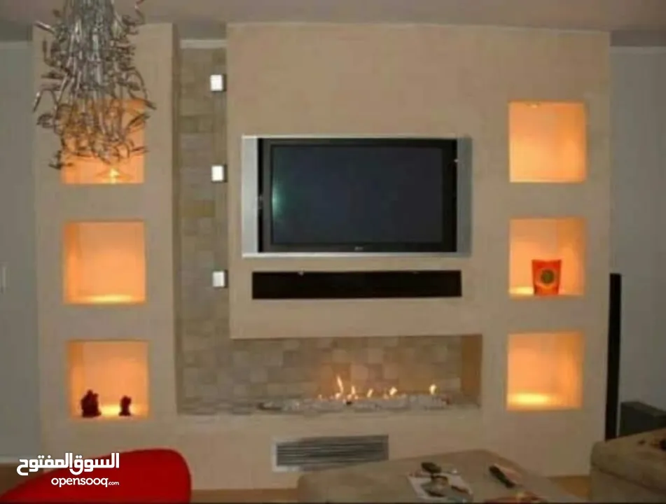 كهرباء وأحدث الديكورات المنزليه حبس بورد وتركيب بدل الخشب والرخام