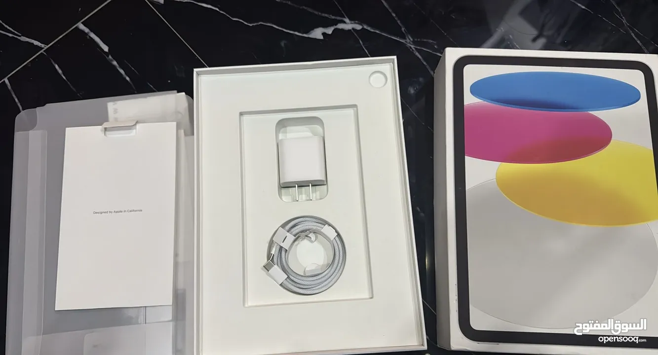 ايباد الجيل العاشر 256 جي بي مع جميع الملحقات و ضمان 12 شهر Ipad 10th gen 265 GB with box