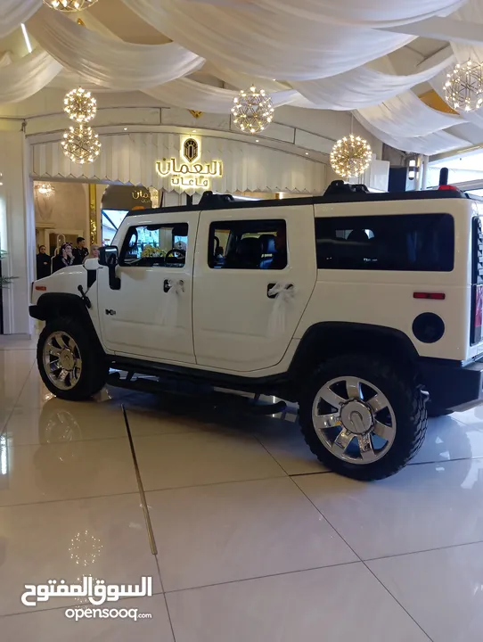 سيارة Hummer لإيجار الاعراس شامل السائق والزينة