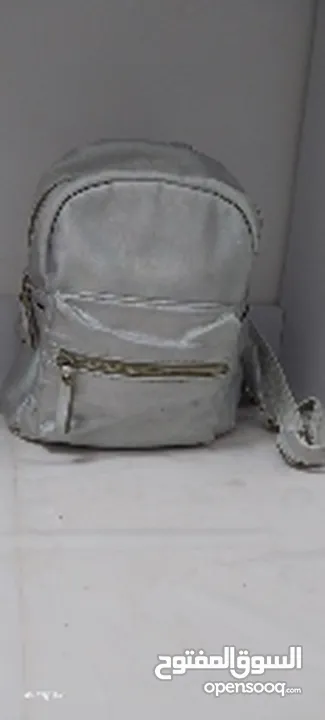 silver shiney bagpack for kids