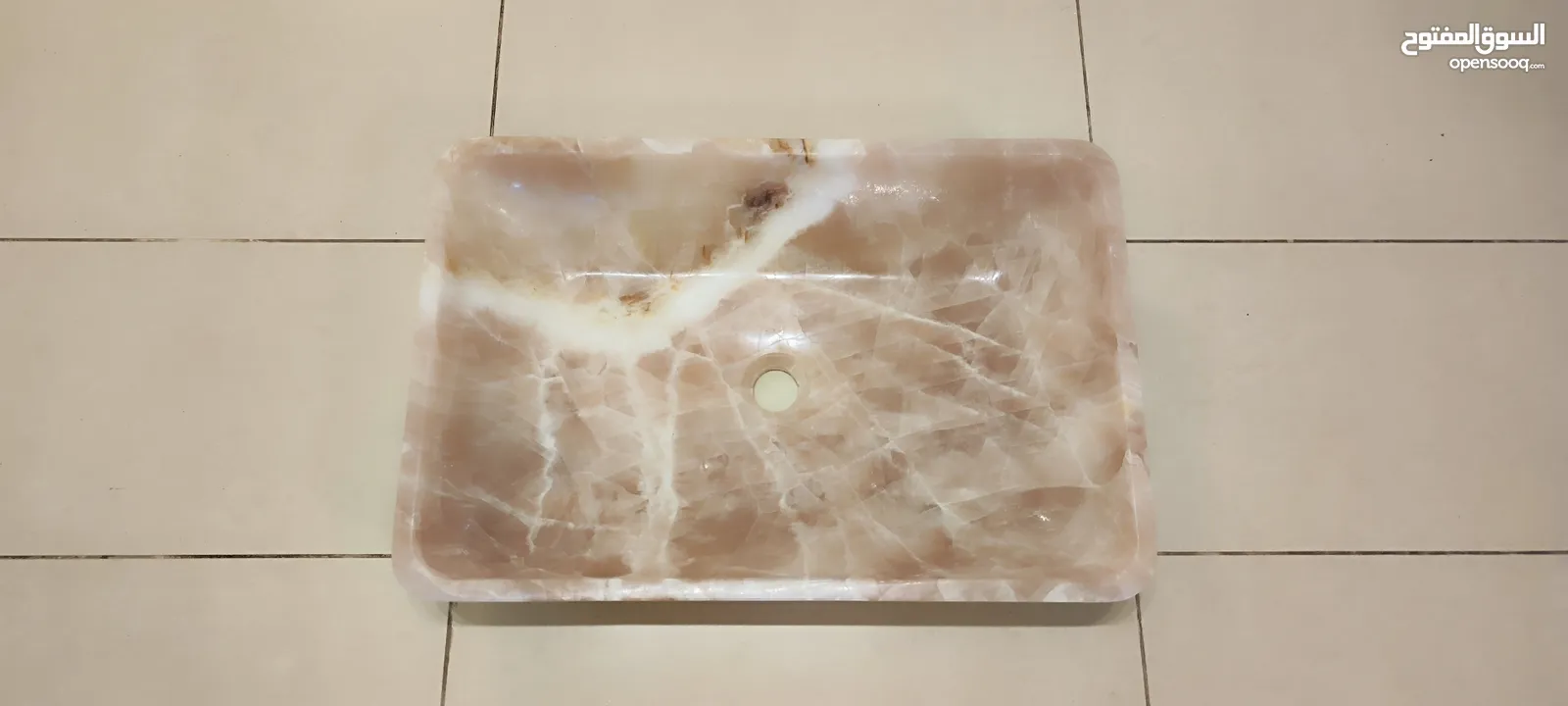 Countertop Natural Onyx Marble Basins/ مغسلة سطح/ منضدة جديدة