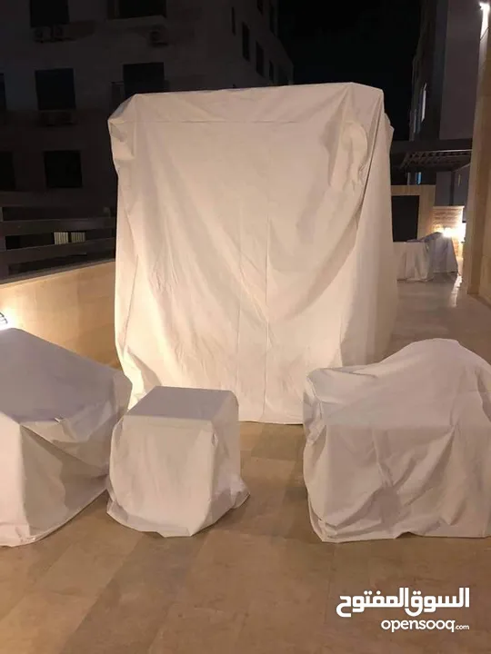 كفرات وتر بروف لحماية الرتان والمراجيح والكراسي وعش البلبل والجلسات الخارجية والباربيكيو
