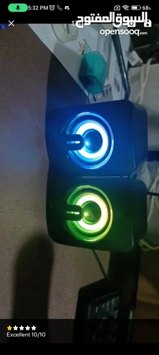 Gaming speakers with rgb lightning and good sound system with bass