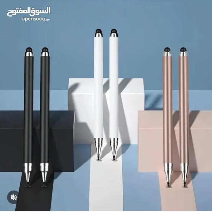 قلم تاتش عالي الجودة يعمل على جميع أنواع الشاشات (أندرويد، آيفون، تابلت، آيباد) بدون الحاجة لأي شحن