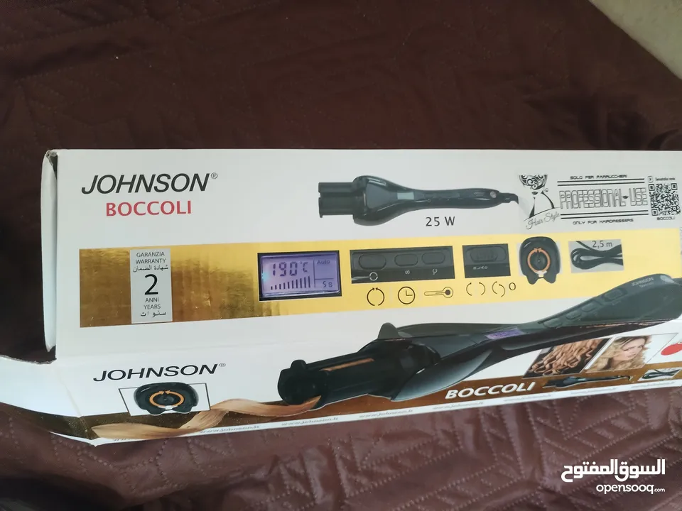 Johnson Boccoli مصفف شعر لجميع  - سعر قابل للتفاوض - انواع الشعر سهل وسريع الاستخدام