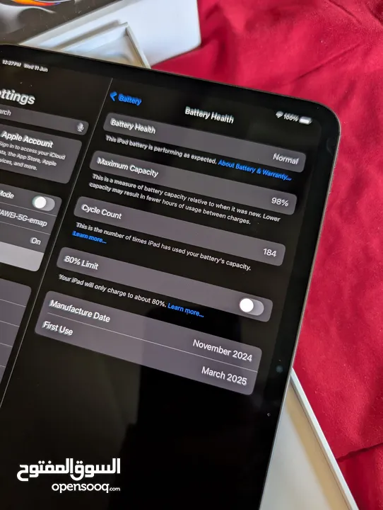 iPad Pro 11" M4 256GB شبه جديد مكفول