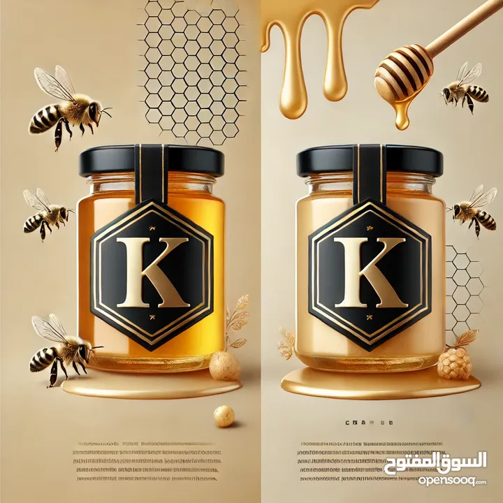 عسل طبيعي 100%  العسل الطبيعي الفاخر الابيض القرغيزي والأسود والأحمر وغذاء الملكات