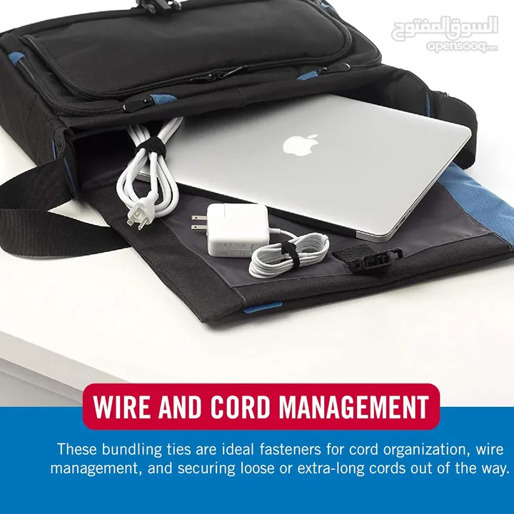 Cable Ties, 100Pk, 8 x 1/2" Black Cord Organization Straps, Thin Pre-Cut Design, Wire Management for