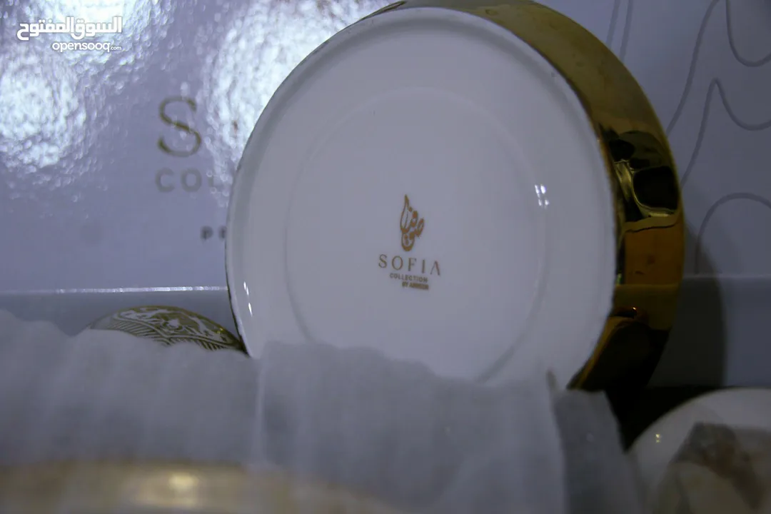 طقم فناجين قهوة ابيض مذهب فاخر Golden white coffee cups set