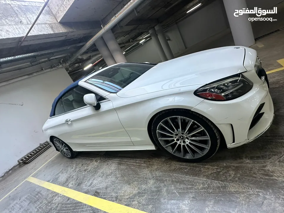 السلام عليكم  Mercedes C class 2019 Convertible (كشف)   فول مواصفات  دبل ماوس 4 كامرات  حساس امامي خ