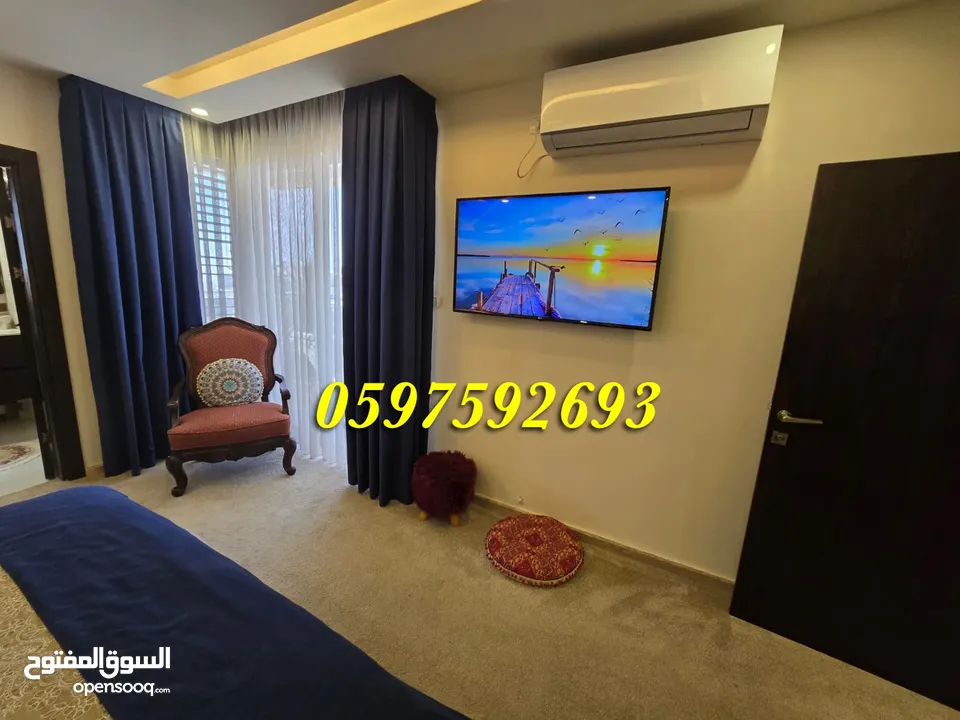 شقة فاخرة مفروشة للبيع رام الله الطيرة خلف جاسمن 185 م.