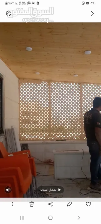 تركيب سياج خشب للحدائق والاسوار ..