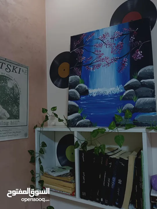لوحة فنية يدوية للبيع  لوحة فنية طبيعة Hand-painted artwork
