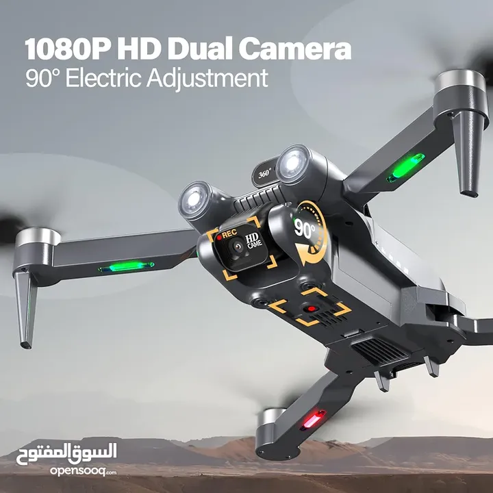 Drone C9MIX 8K HD Aerial Dual Camera المحرك: محرك بدون فرش سرعة الطيران: 15-40 كم/ساعة (تعديل المستو