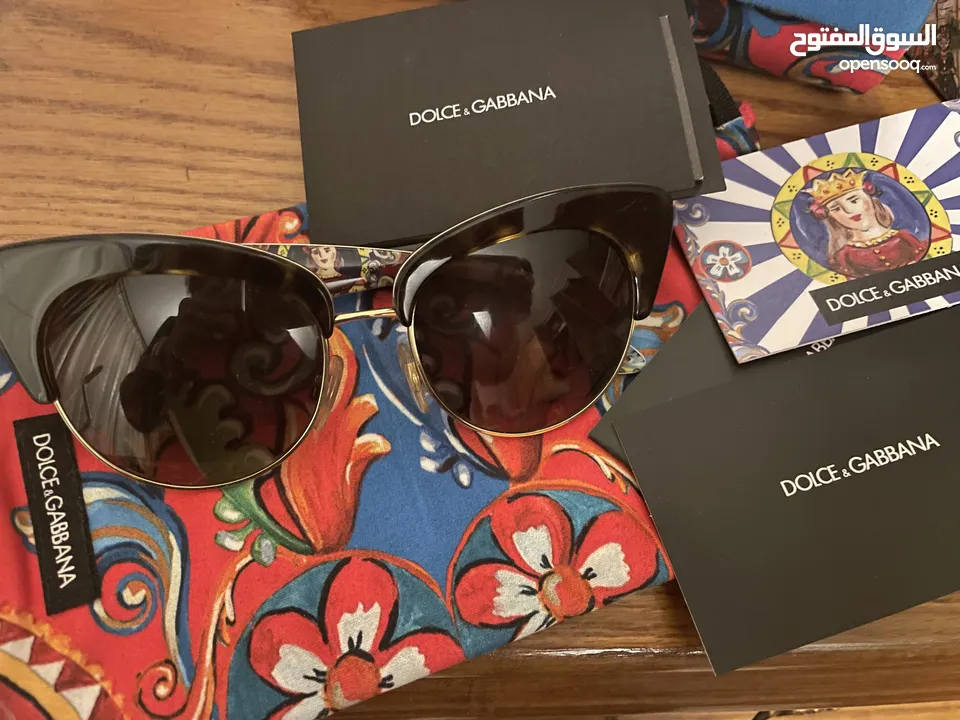 نظارة Dolce&Gabbana  استعمال خفيف صنع إيطاليا  معها بطاقة الأصالة