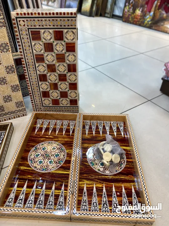 طاولة زهر صدف خشب زان