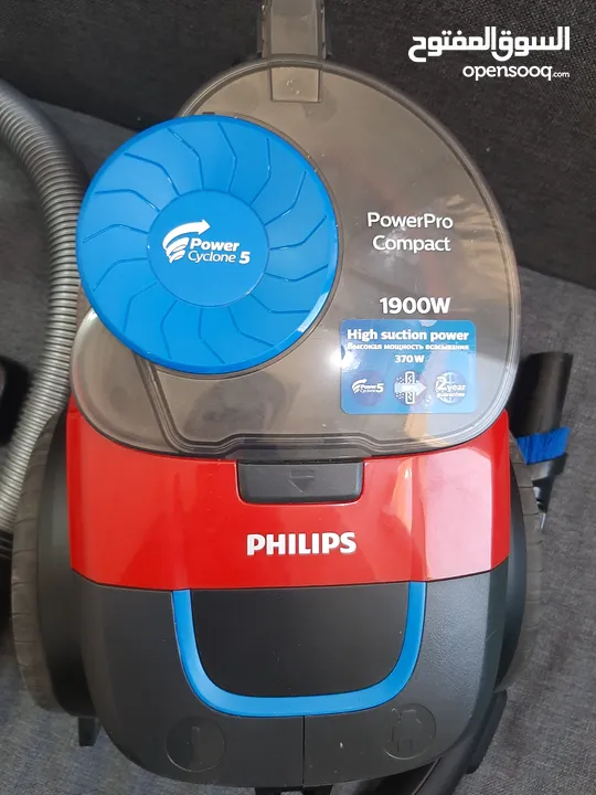 مكنسة باور برو كومباكت فيليبس استعمال خفيف جدا نفس الجديدة 1900W PowerPro Compact Vacuum 1900W