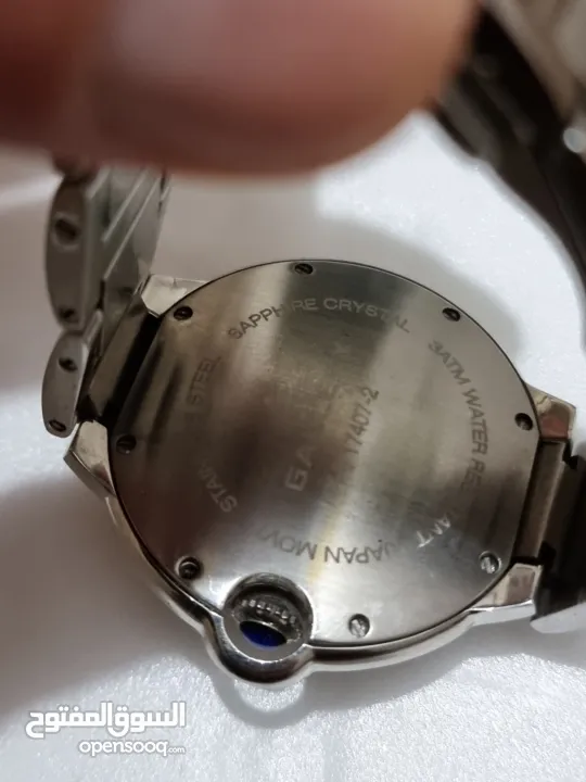 ساعة GALLERY أنيقة (تصميم كارتييه المميز) - زجاج ياقوت Sapphire